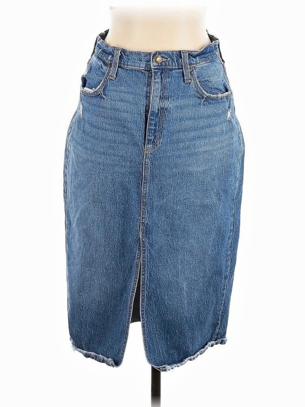 Universal Thread Front Slit Denim Midi Skirt Denim Midi Skirt Size 10 Like New